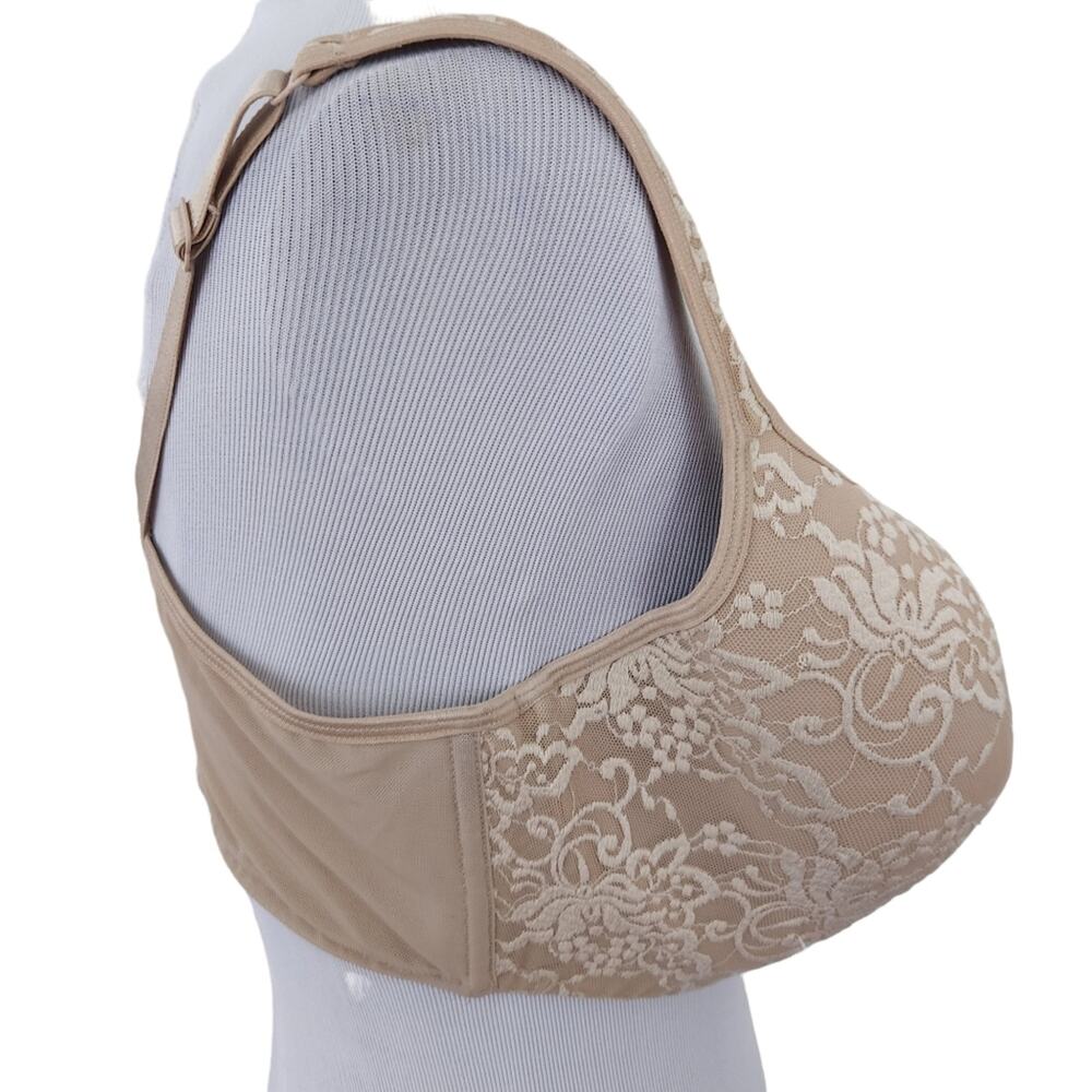 Cacique Lace Bra Beige Underwire 40DDD Neutral Bra 40F - Picture 2 of 5